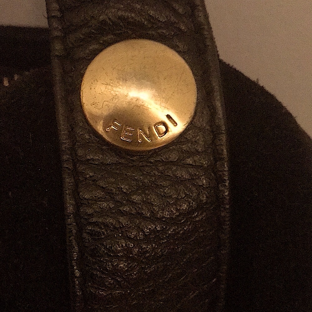 Auth Vintage Fendi Black Bag 3 sections - Picture 6 of 17